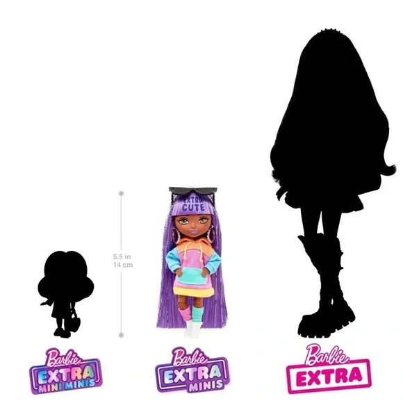 🌸 New Barbie Extra Minis Doll with Pink and Gold Outfit - Picture 5 of 6